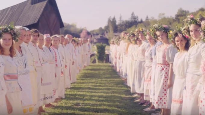 The cult from Midsommer is white night gowns