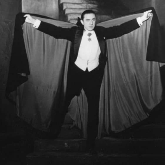 Bela Lugosi's Dracula extending his cape