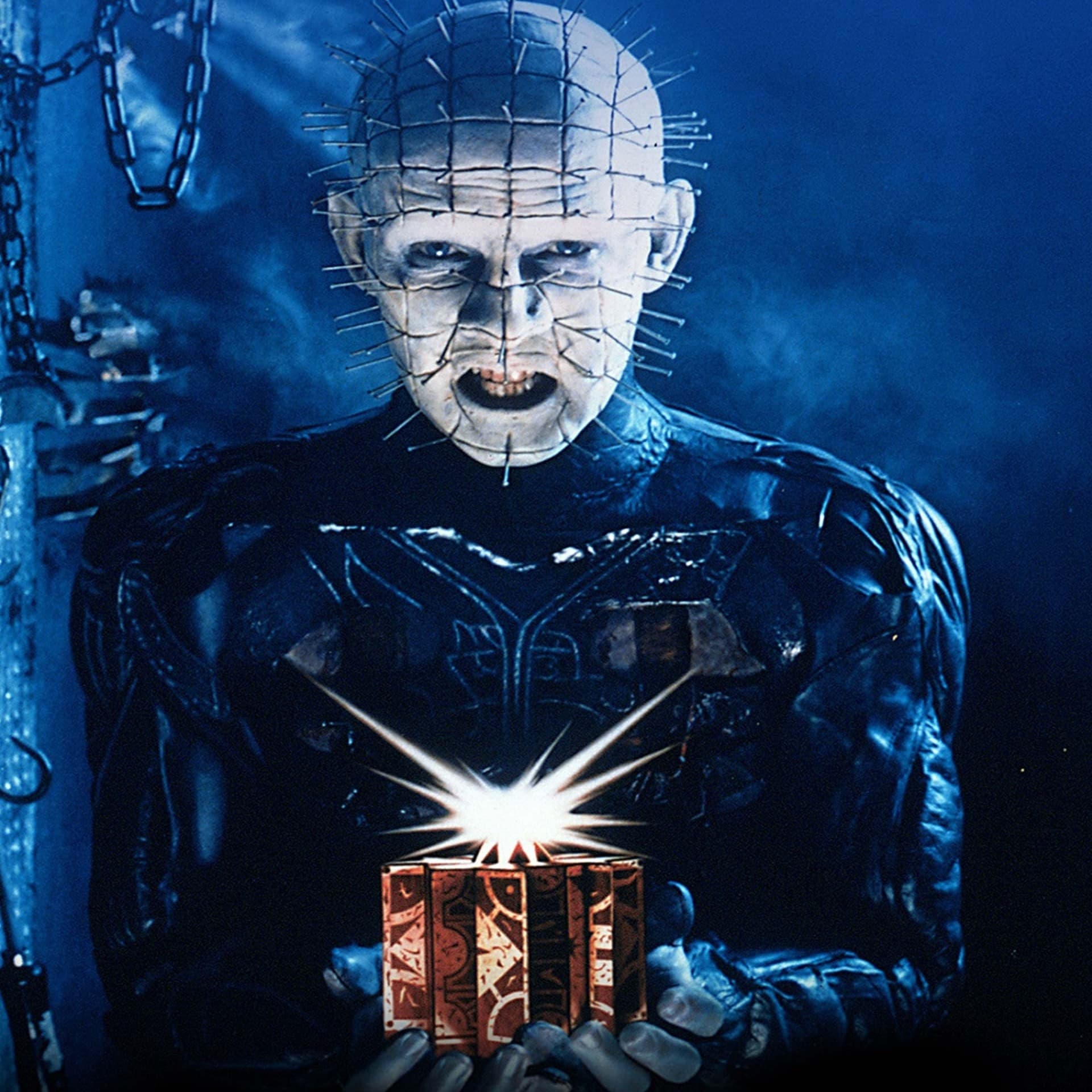 Pinhead holding the puzzle box